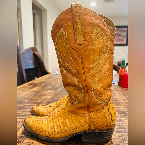 VINTAGE CUADRA MEXICO GATOR WESTERN BOOT MEN OR WOMEN!! Men size 7.5 women 8.5/9 - Picture 9 of 14